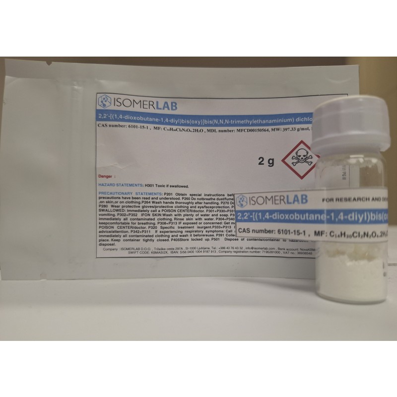2,2'-[(1,4-dioxobutane-1,4-diyl)bis(oxy)]bis(N,N,N-trimethylethanaminium) dichloride dihydrate ,  CAS: 6101-15-1 , 