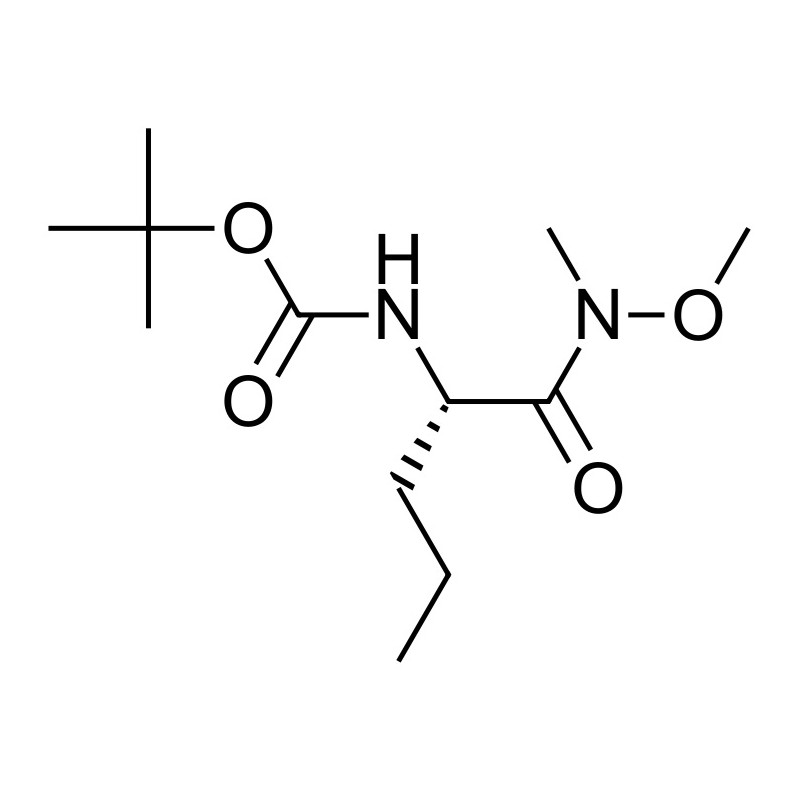 (R)-tert-butyl 1-(methoxy(methyl)amino)-1-oxopentan-2-ylcarbamate , CAS: 1359843-88-1