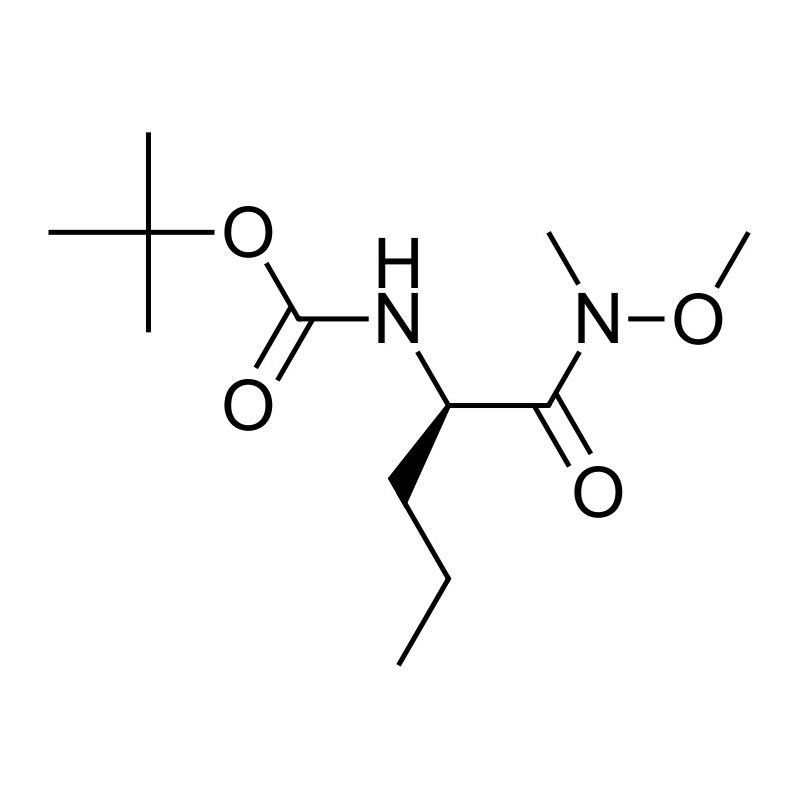 (S)-tert-butyl 1-(methoxy(methyl)amino)-1-oxopentan-2-ylcarbamate , CAS: 160801-73-0