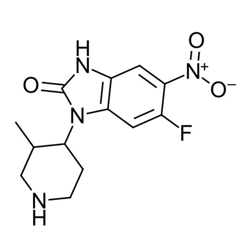 6-Fluoro-1-(3-methyl-4-piperidyl)-5-nitro-1,3-dihydro-2H-1,3-benzimidazol-2-one