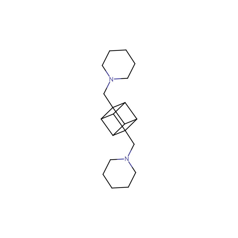 1-({4-[(piperidin-1-yl)methyl]cuban-1-yl}methyl)piperidine , CAS: N/A