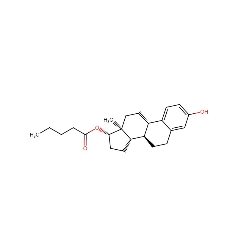 (1S,3aS,3bR,9bS,11aS)-7-hydroxy-11a-methyl-1H,2H,3H,3aH,3bH,4H,5H,9bH,10H,11H,11aH-cyclopenta[a]phenanthren-1-yl pentanoate , Synonym :  Estradiol valerate , CAS: 979-32-8