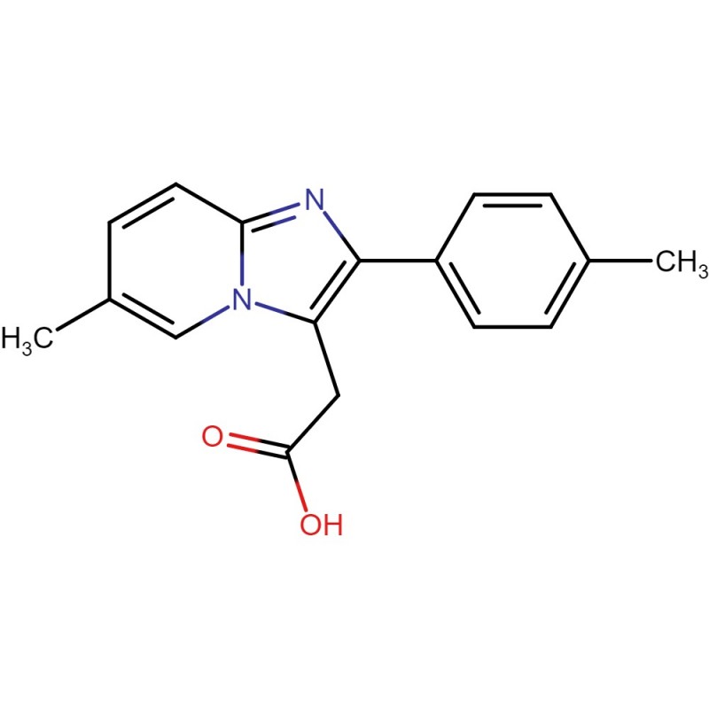 6-Methyl-2-(4-methylphenyl)imidazo[1,2-a]-pyridine-3-acetic acid ,  CAS: 189005-44-5
