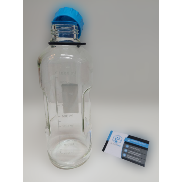 DURAN YOUTILITY GL 45 Glass Laboratory Bottle, clear, with screw cap and pouring ring